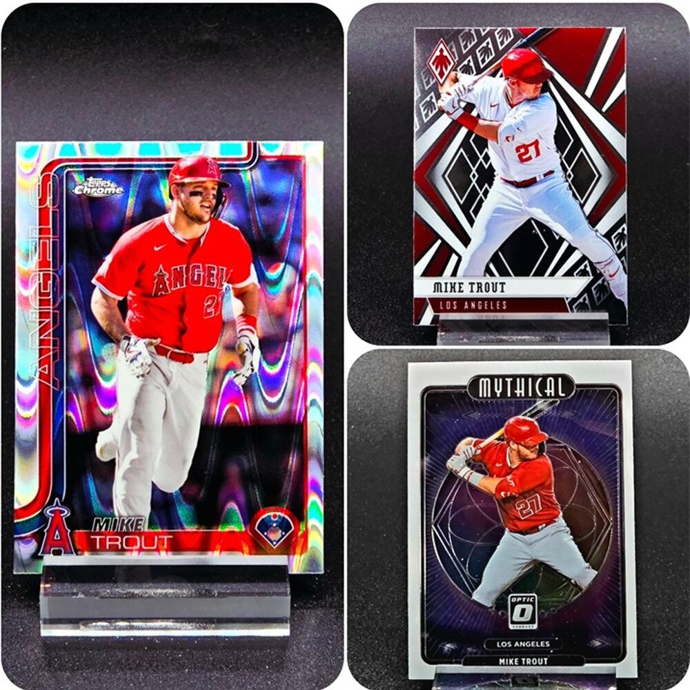 Mike Trout Topps Chrome Wave Ray Mythical Phoenix Los Angeles Angels Star